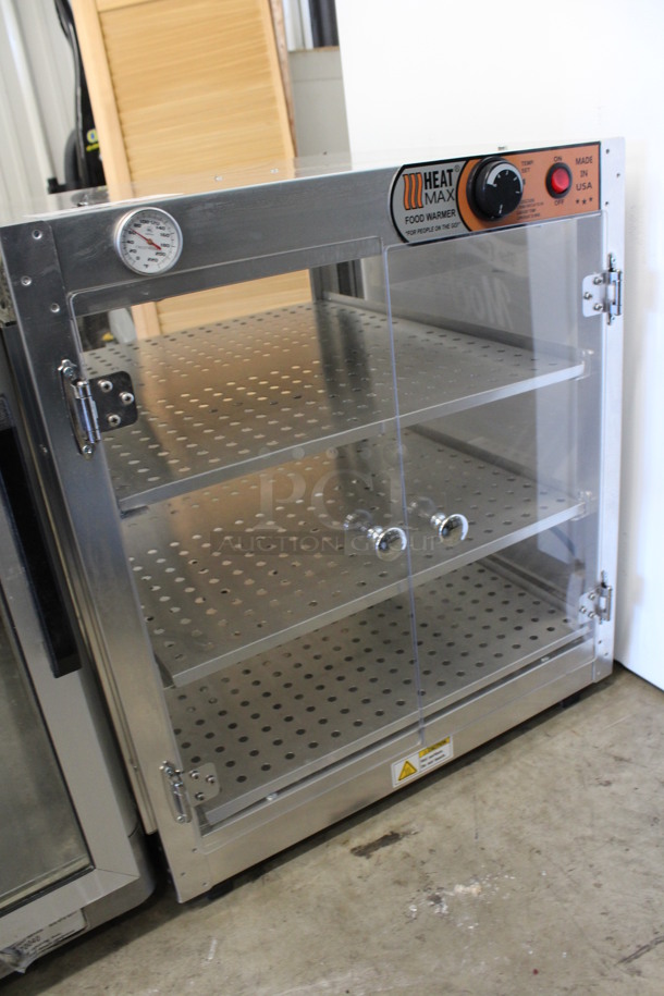 Heat Max Stainless Steel Commercial Countertop Warming Merchandiser Display Case. 22x22x24. Tested and Working! - Image 4 of 5