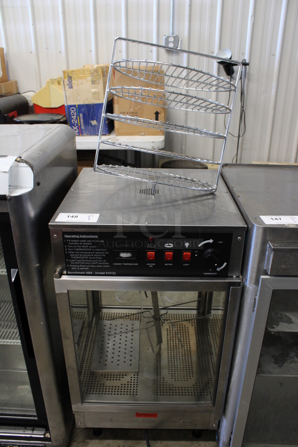 Benchmark USA Model 51012 Stainless Steel Commercial Countertop Warming Display Case Merchandiser. Comes w/ Extra Rack. 18.5x20.5x33.5. Tested and Working! - Image 8 of 8