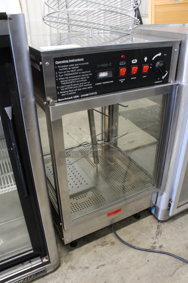 Benchmark USA Model 51012 Stainless Steel Commercial Countertop Warming Display Case Merchandiser. Comes w/ Extra Rack. 18.5x20.5x33.5. Tested and Working! - Image 3 of 8