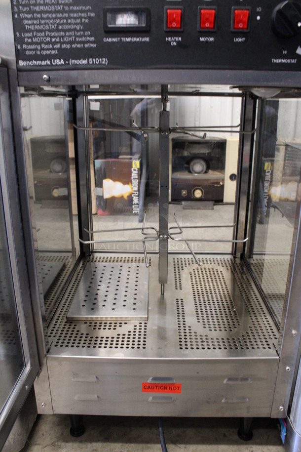 Benchmark USA Model 51012 Stainless Steel Commercial Countertop Warming Display Case Merchandiser. Comes w/ Extra Rack. 18.5x20.5x33.5. Tested and Working! - Image 5 of 8