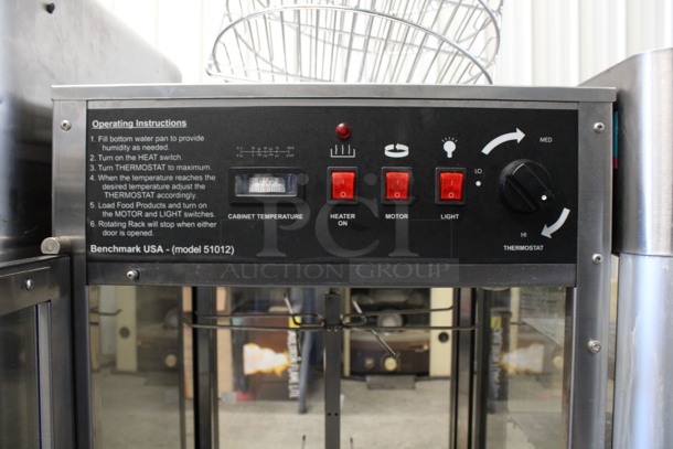 Benchmark USA Model 51012 Stainless Steel Commercial Countertop Warming Display Case Merchandiser. Comes w/ Extra Rack. 18.5x20.5x33.5. Tested and Working! - Image 6 of 8
