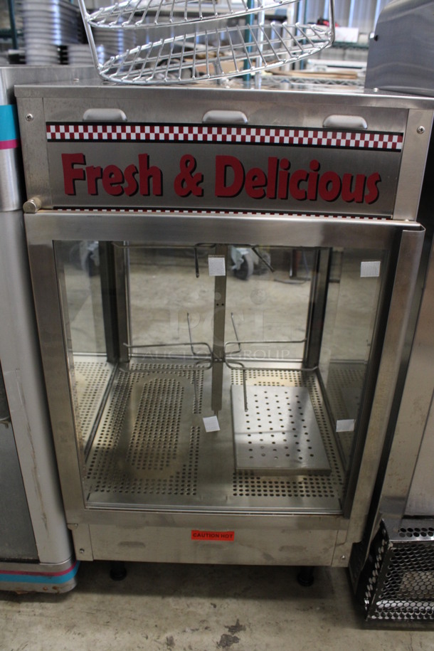 Benchmark USA Model 51012 Stainless Steel Commercial Countertop Warming Display Case Merchandiser. Comes w/ Extra Rack. 18.5x20.5x33.5. Tested and Working! - Image 7 of 8