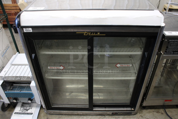 True Model GDM-09-S Stainless Steel Commercial 2 Door Cooler Merchandiser w/ Poly Coated Racks. 115 Volts, 1 Phase. 36x21x40. Tested and Working! - Image 1 of 6