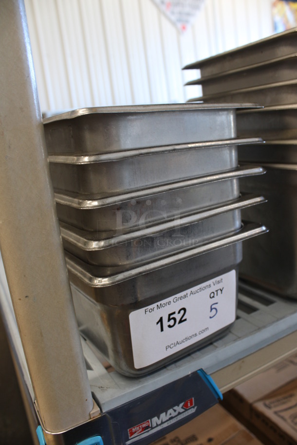 5 Stainless Steel 1/6 Size Drop In Bins. 1/6x4. 5 Times Your Bid! - Image 2 of 3