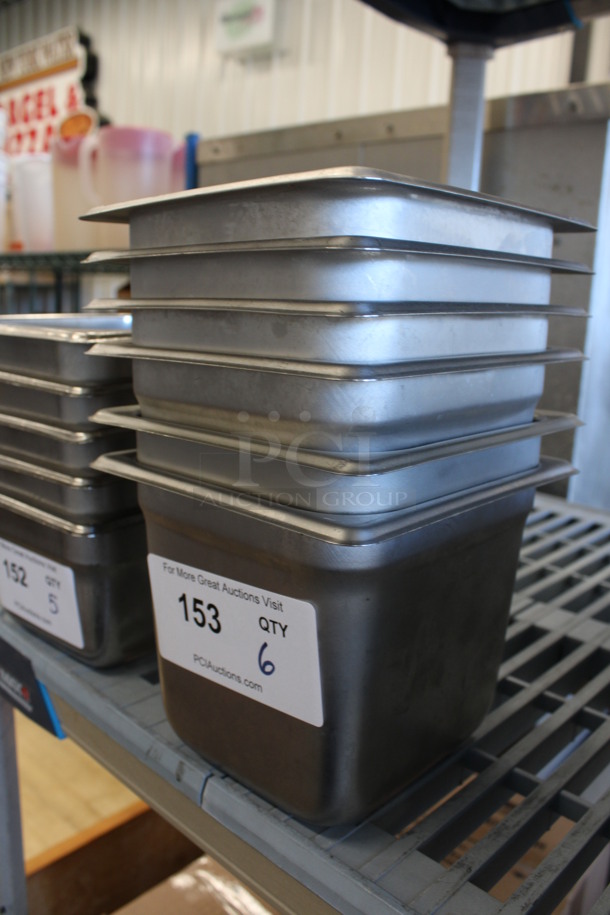 6 Stainless Steel 1/6 Size Drop In Bins. 1/6x6. 6 Times Your Bid! - Image 2 of 3