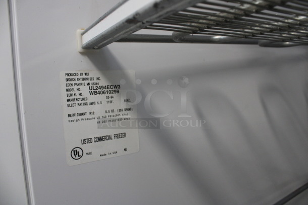 Imperial Model UL2494ECW3 Metal Single Door Reach In Freezer. 115 Volts, 1 Phase. 32x30x70. Tested and Working! - Image 6 of 6