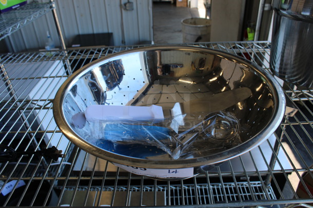 ALL ONE MONEY! Lot of Metal Lifter and Scooper in Metal Colander! 14x13x5 - Image 4 of 4