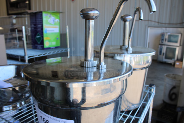 2 Stainless Steel Bins w/ Pump Lids. 9.5x9.5x14 2 Times Your Bid! - Image 3 of 3