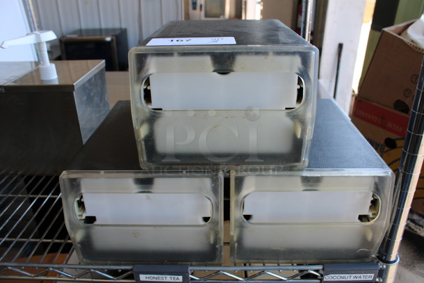 3 Metal and Poly Napkin Dispensers. 8x12x6. 3 Times Your Bid!
