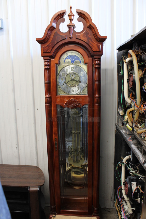 Wooden Grandfather Clock w/ Box of Parts. 23x13x84