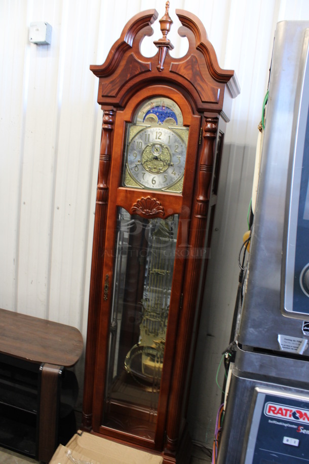 Wooden Grandfather Clock w/ Box of Parts. 23x13x84 - Image 2 of 8