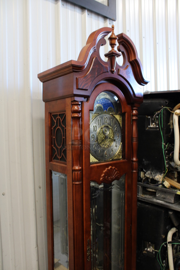 Wooden Grandfather Clock w/ Box of Parts. 23x13x84 - Image 4 of 8