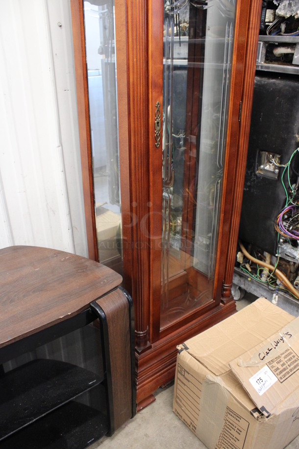 Wooden Grandfather Clock w/ Box of Parts. 23x13x84 - Image 5 of 8