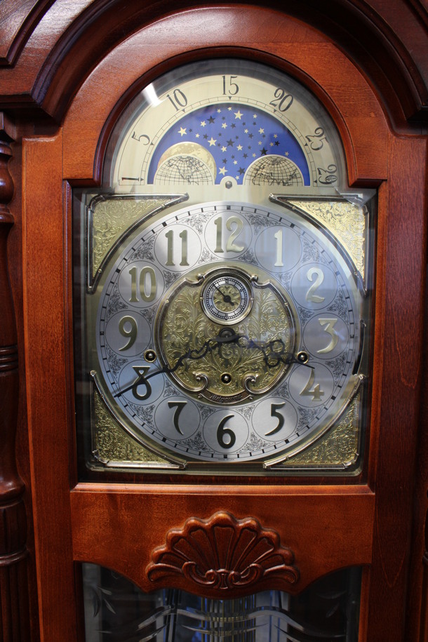 Wooden Grandfather Clock w/ Box of Parts. 23x13x84 - Image 8 of 8