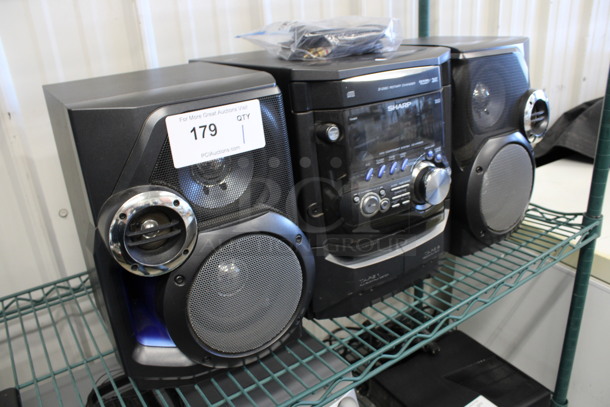 Sharp 3 Disc Rotary Changer Stereo. 28.5x13x13 - Image 2 of 4