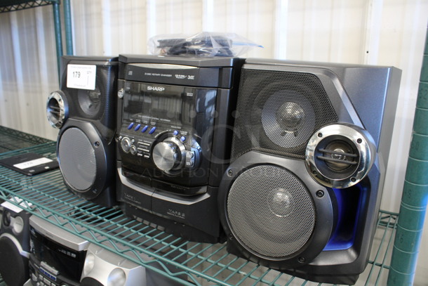 Sharp 3 Disc Rotary Changer Stereo. 28.5x13x13 - Image 4 of 4