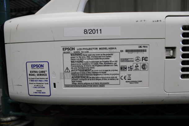 Epson Model H266A LCD Projector. 100-240 Volts, 1 Phase. 21x28x8 - Image 3 of 4