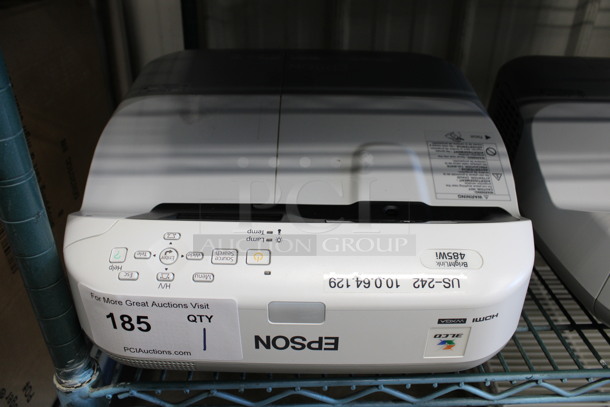 Epson Model H452A LCD Projector. 100-240 Volts, 1 Phase. 14x14x7