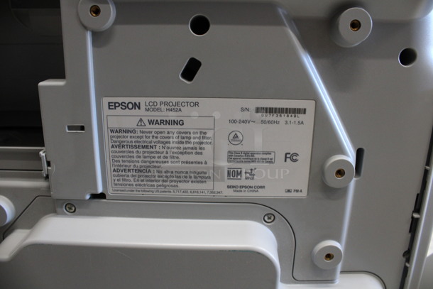 Epson Model H452A LCD Projector. 100-240 Volts, 1 Phase. 14x14x7 - Image 3 of 3