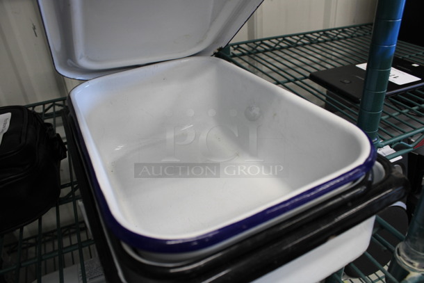 ALL ONE MONEY! Lot of 3 Various Metal Bins w/ 1 Lid! Includes 12.5x8.5x3.5 - Image 3 of 3