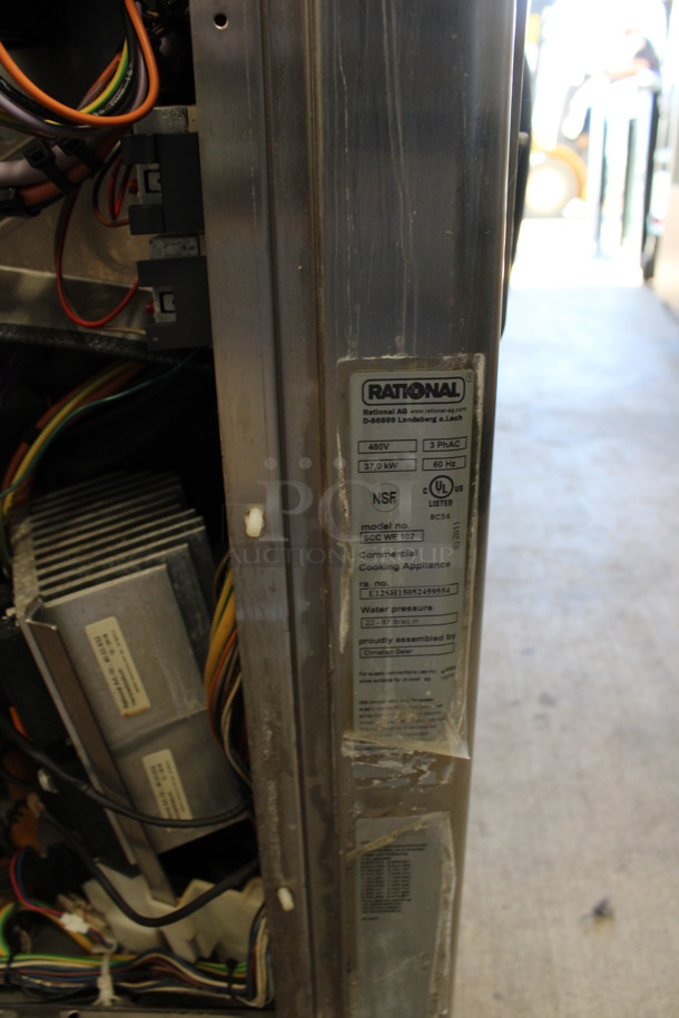2 Rational Stainless Steel Commercial Combitherm Self Cooking Center Convection Ovens on Commercial Casters. Top Model: SCC WE 62. Bottom Model: SCC WE 102. 480 Volts, 3 Phase. 42x41x73. 2 Times Your Bid! - Image 9 of 10