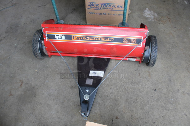 Agri-Fab Model 42.0196.8181 Red and Black Metal Lawn Sweep. 38x30x14 - Image 2 of 5