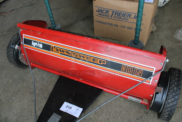 Agri-Fab Model 42.0196.8181 Red and Black Metal Lawn Sweep. 38x30x14 - Image 3 of 5