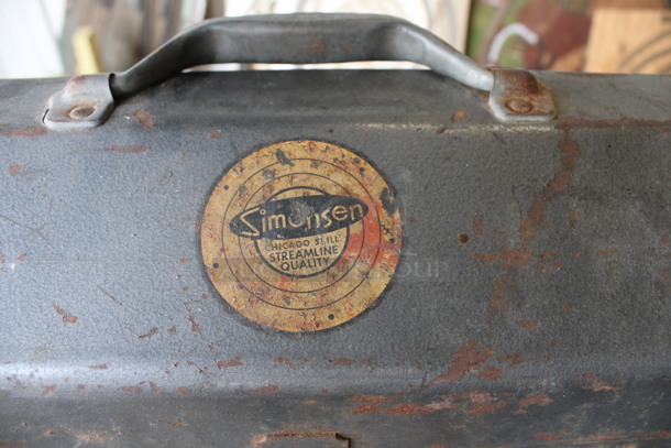 Simonsen Gray Metal Toolbox w/ Contents. 18.5x7.5x9 - Image 4 of 8