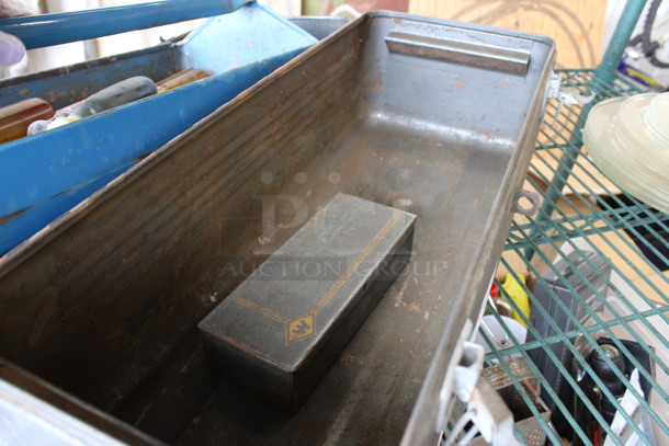Simonsen Gray Metal Toolbox w/ Contents. 18.5x7.5x9 - Image 6 of 8