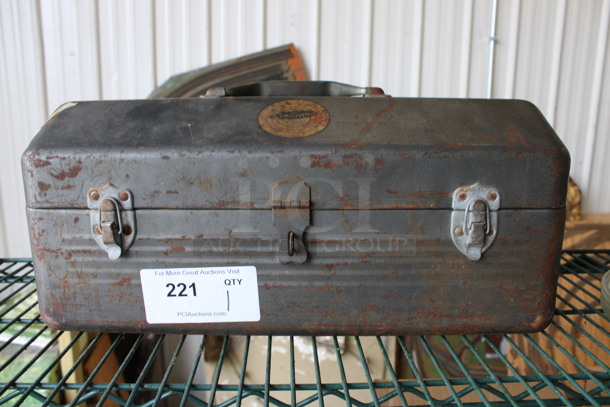 Simonsen Gray Metal Toolbox w/ Contents. 18.5x7.5x9 - Image 8 of 8