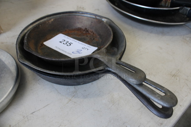 3 Cast Iron Skillets. Includes 12x8x2. 3 Times Your Bid!