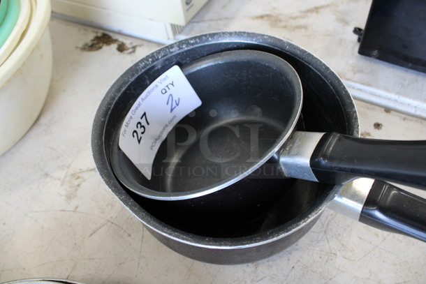 2 Various Metal Sauce Pots. Includes 14x7.5x3.5. 2 Times Your Bid! - Image 2 of 3