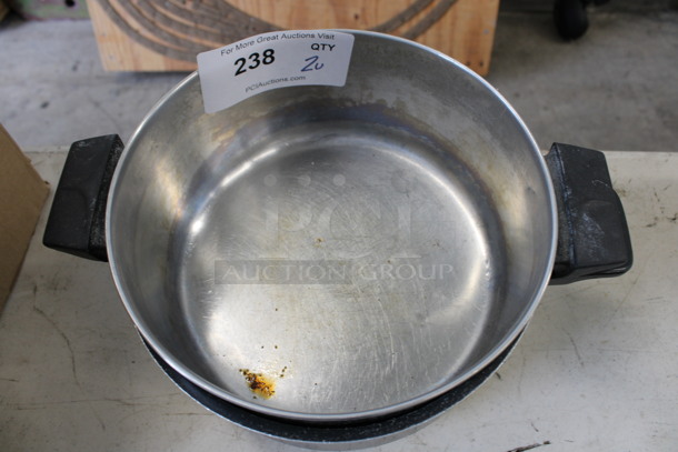 2 Various Metal Stock Pots. Includes 12x9.5x4. 2 Times Your Bid! - Image 2 of 3