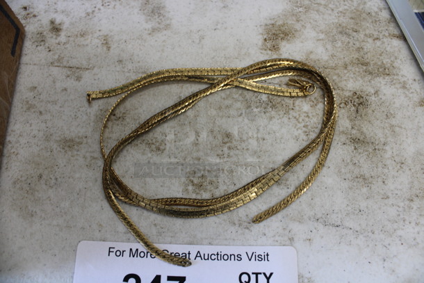 ALL ONE MONEY! Lot of 2 Gold Finish Chains / Necklaces! - Image 2 of 5