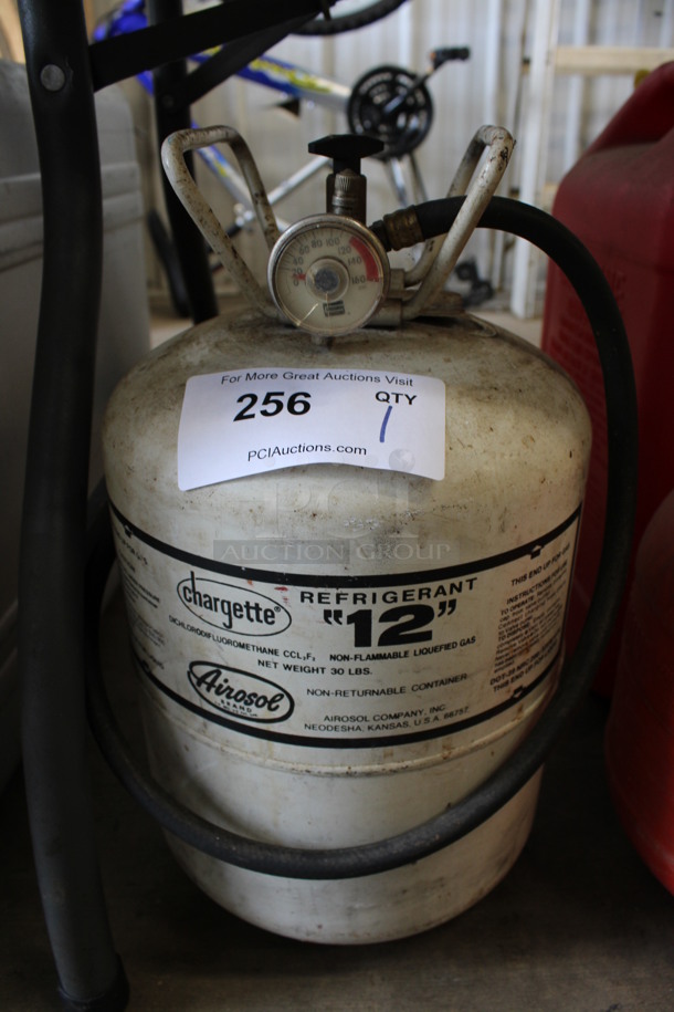 Airosol Chargette Refrigerant 12 Non Flammable Liquified Gas 30 Pound Tank. 8x8x17 - Image 1 of 3
