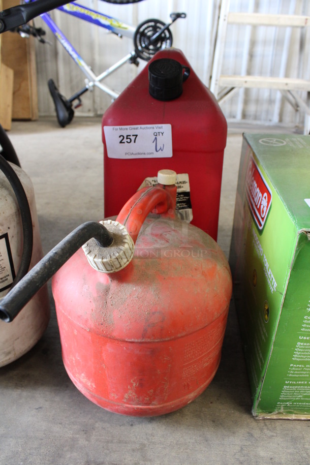 2 Gas Containers. 9x9x13, 7x16x20. 2 Times Your Bid!