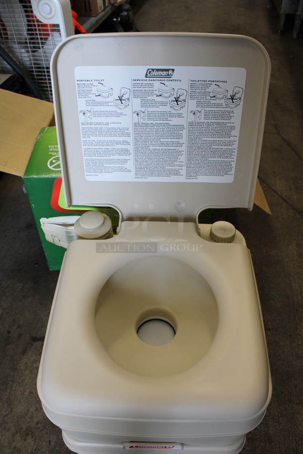 BRAND NEW IN BOX! Coleman Portable Toilet. 16.5x14.5x12.5 - Image 2 of 4