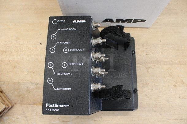 2 BRAND NEW IN BOX! AMP Black Metal PostSmart Units. 7x6x4. 2 Times Your Bid! - Image 2 of 3