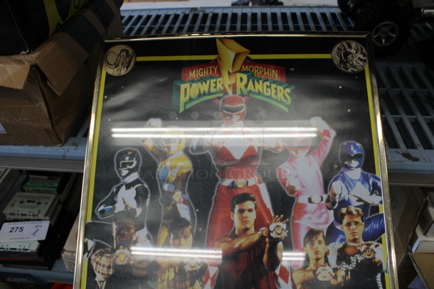 Framed Power Rangers Poster. 16.5x1x20.5 - Image 3 of 3