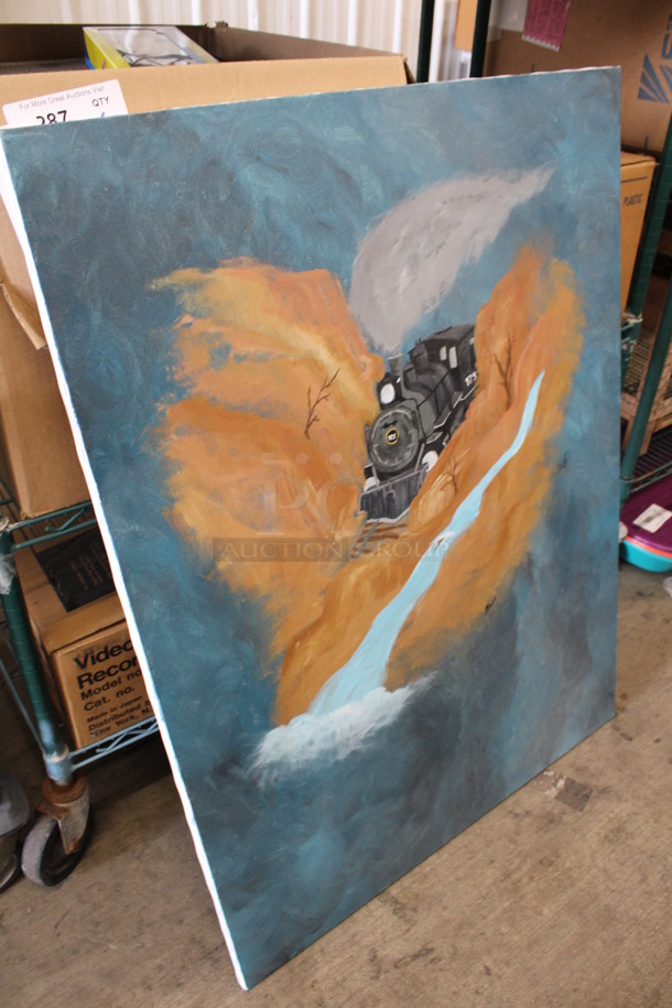 Train Painting. 30x1x40 - Image 2 of 3