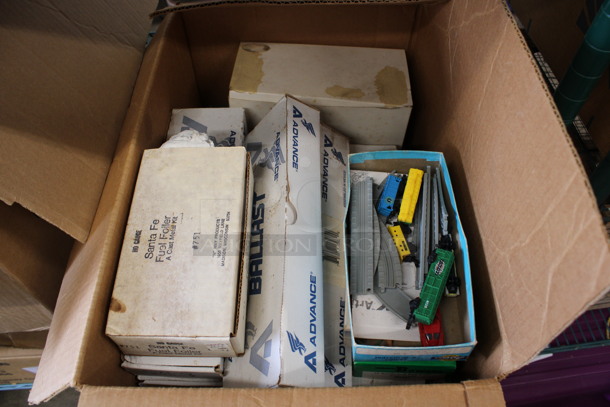ALL ONE MONEY! Lot of Model Trains, Magazines and Ballast Boxes! Boxes are Believed To Be Empty