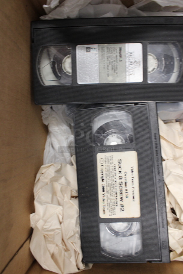 ALL ONE MONEY! Lot of 2 Boxes of VHS Pornography Including Showgirls - Image 3 of 4