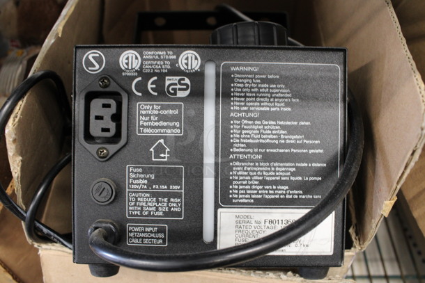 IN ORIGINAL! Metal Super Fog Machine. 120 Volts, 1 Phase. - Image 2 of 4