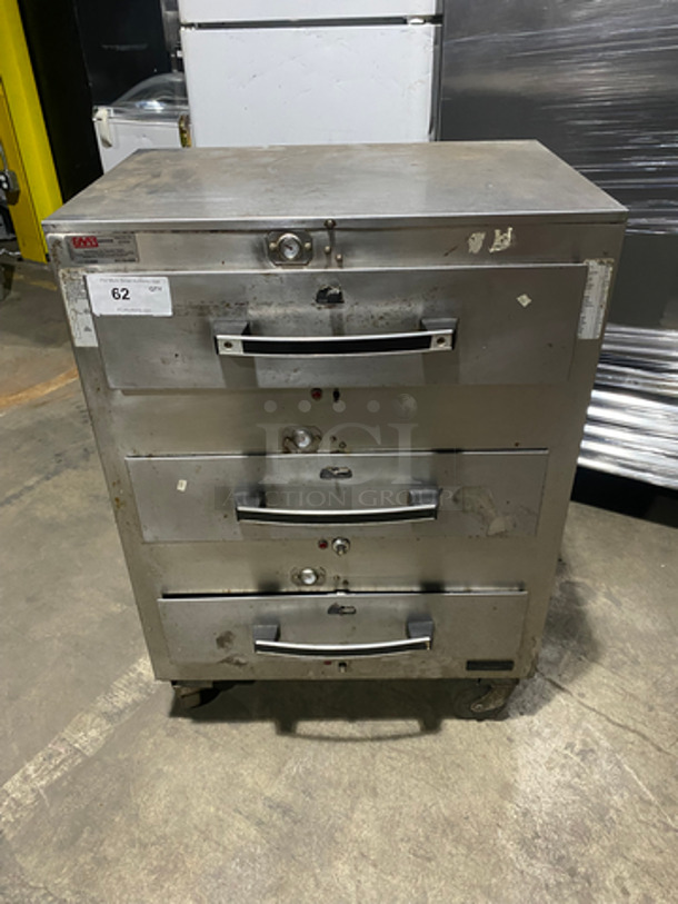 NICE! Toastswell Commercial 3 Drawer Cabinet! All Stainless Steel! Model G3 Serial #03564! 115 Volts! On Casters!  - Image 1 of 9