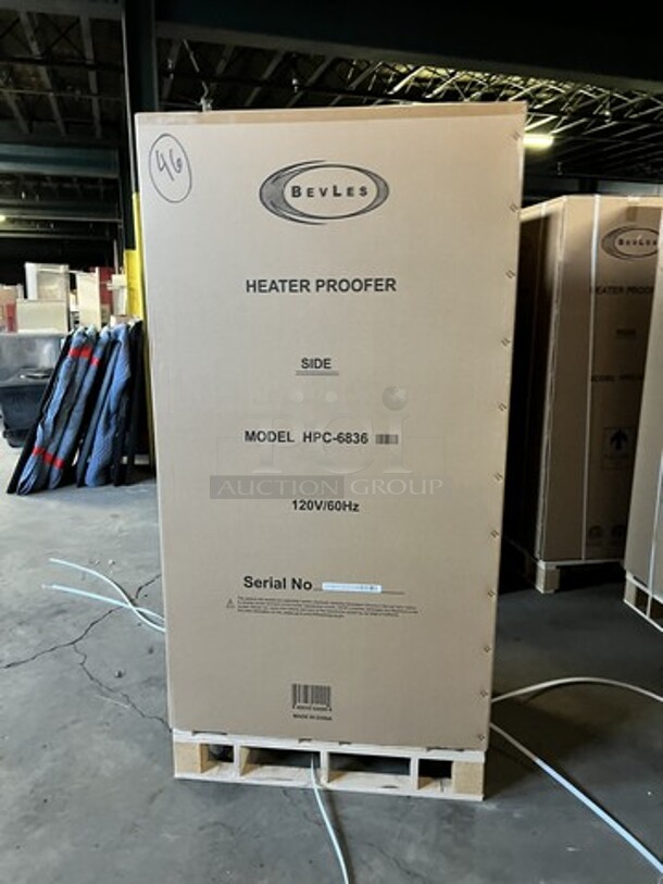 BRAND NEW! 2021 Bevles Commercial Electric Powered Heated Warming/Proofing Cabinet! With View Through Door! Model HPC-6836 Serial 2106003600048! 120V 1 Phase! On Commercial Casters! 