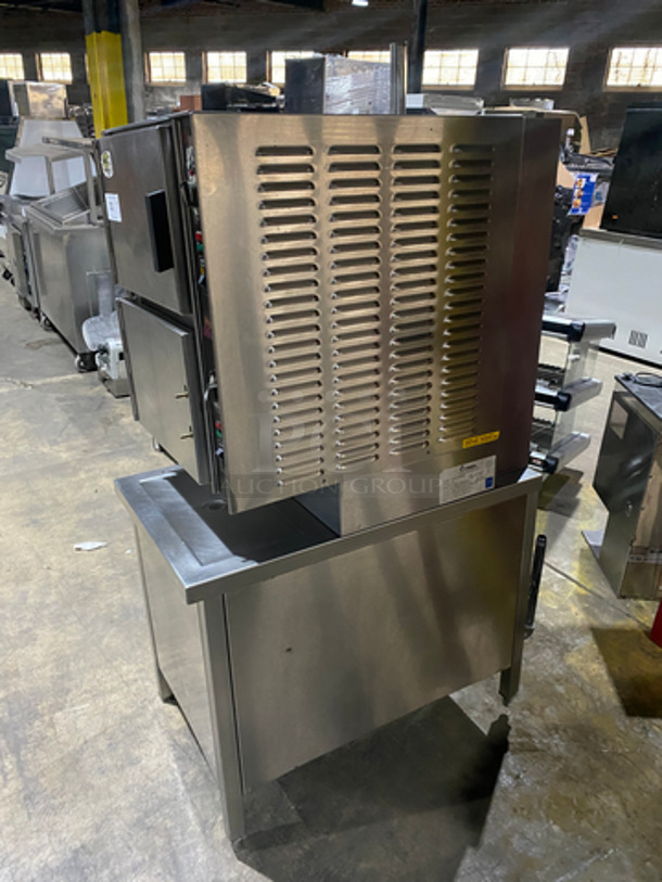 Groen Natural Gas Powered Dual Cabinet Convection Steamer! Hyper Steam Series! Model HY-6G Steamer Serial 601561HC! On Legs!    - Image 2 of 9