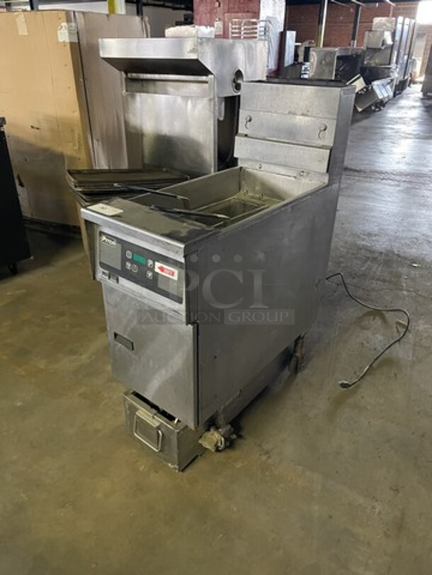 Pitco Soltice Natural Gas Powered Deep Fat Fryer! With Oil Filter System! Model 1B-SG14 Serial G05LA039687! On Casters!   - Image 3 of 9