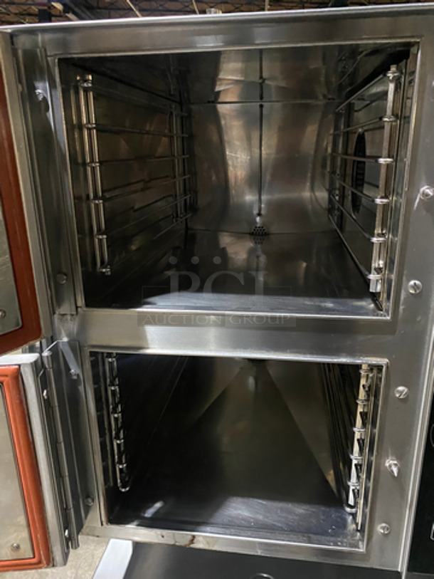 Groen Natural Gas Powered Dual Cabinet Convection Steamer! Hyper Steam Series! Model HY-6G Steamer Serial 601561HC! On Legs!    - Image 5 of 9