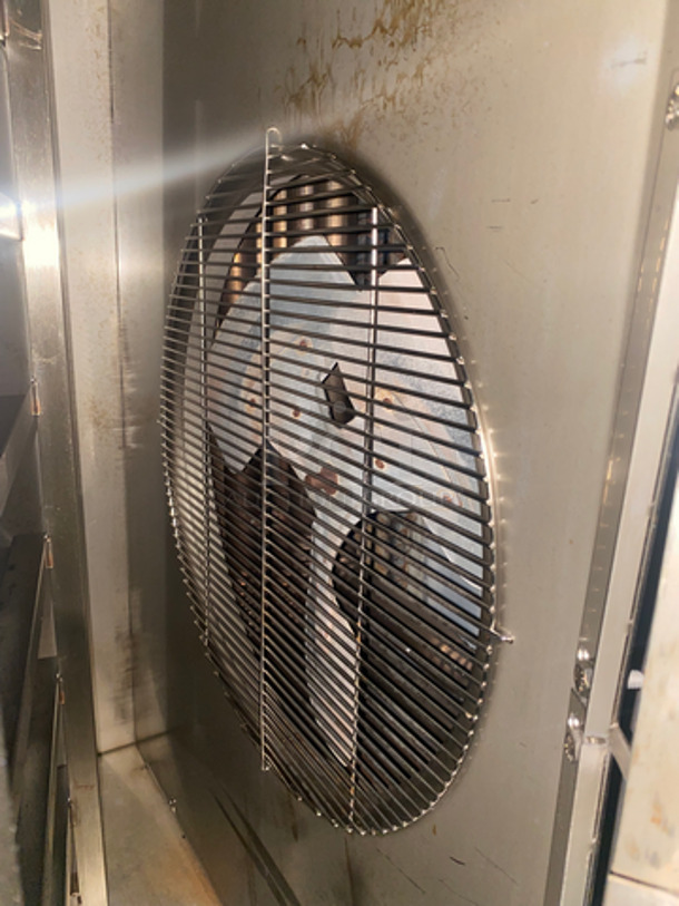 GORGEOUS! Blodgett XCEL Commercial Gas Powered Mini Rotating Rack Convection Oven! With View Through Doors! With Pan Rack Underneath! All Stainless Steel! Model XR8! On Commercial Casters! Working When Removed! - Image 6 of 8