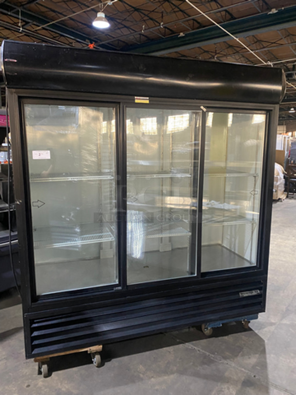 Beverage Air Commercial Reach In 3 Door Cooler Merchandiser! With Poly Coated Racks! Model MT66 Serial 4868572! 115V 1Phase!